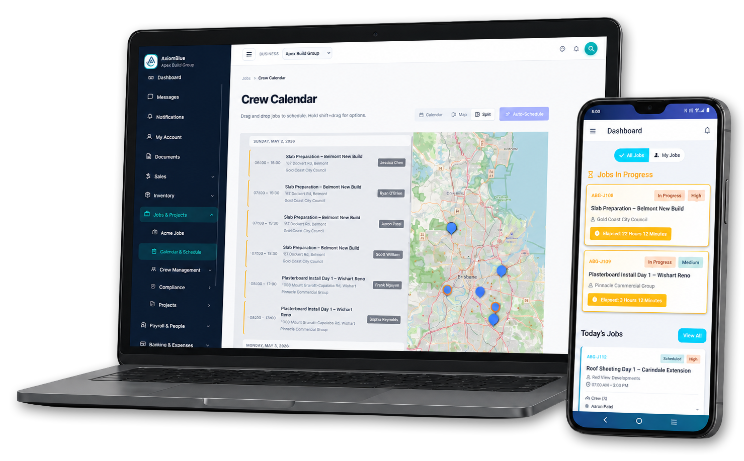 One app replacing five, whiteboard, spreadsheet, paper, separate quote tool, separate invoicing